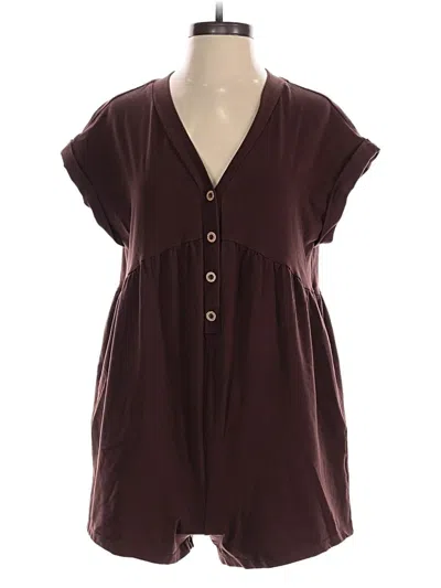 Pre-owned Unbranded Romper In Burgundy