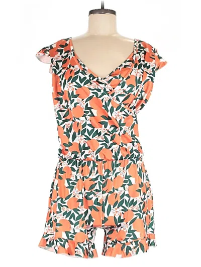 Pre-owned Unbranded Romper In Orange