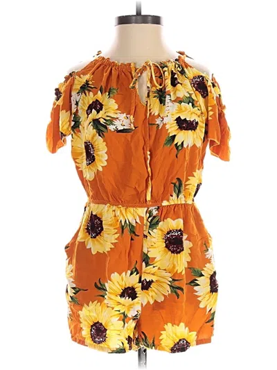 Pre-owned Unbranded Romper In Orange