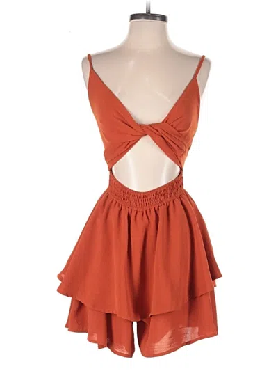 Pre-owned Unbranded Romper In Orange