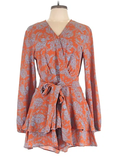 Pre-owned Unbranded Romper In Orange