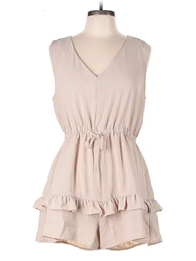 Pre-owned Unbranded Romper In Tan