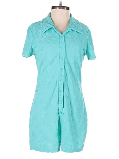 Pre-owned Unbranded Romper In Teal
