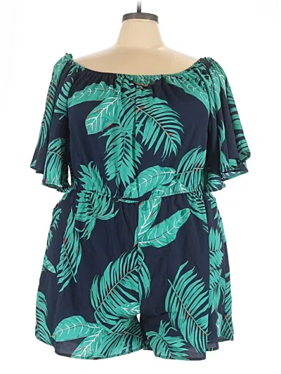 Pre-owned Unbranded Romper In Teal