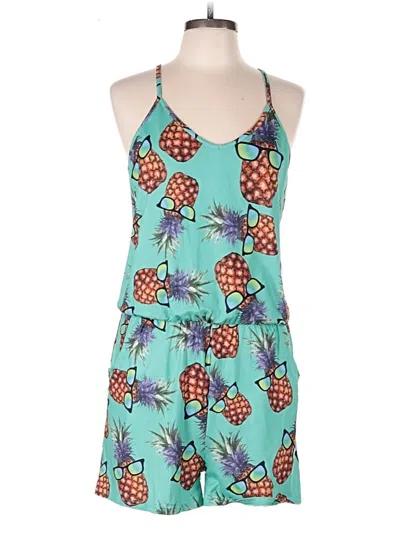 Pre-owned Unbranded Romper In Teal