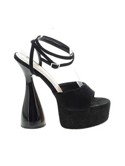 Pre-owned Unbranded Sandals In Black