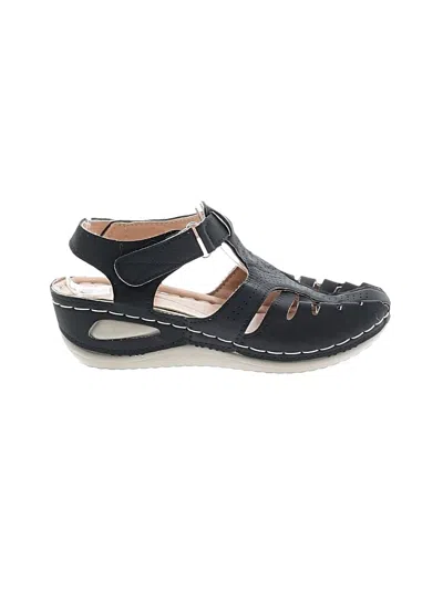 Pre-owned Unbranded Sandals In Black