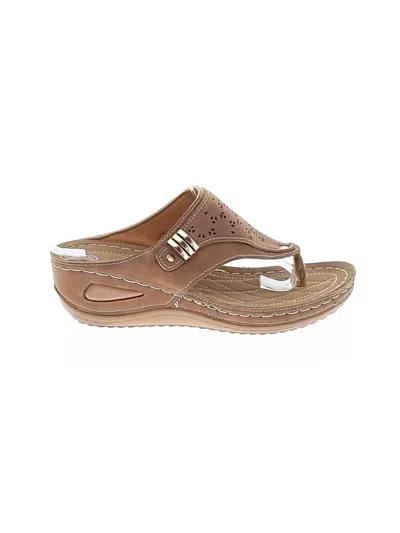 Pre-owned Unbranded Sandals In Tan