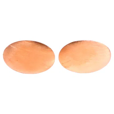 Pre-owned Unbranded Satin Oval Signet Style Cufflinks 12476 In Multi