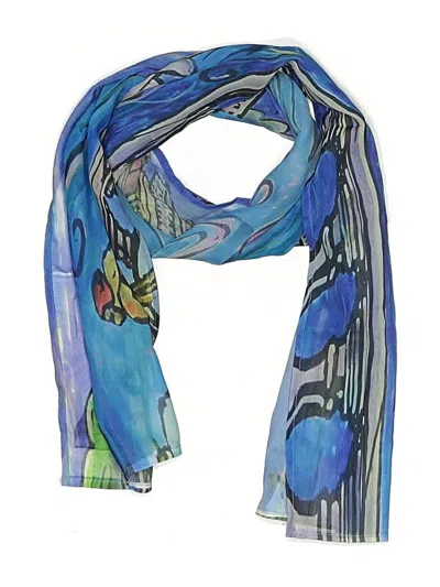 Pre-owned Unbranded Scarf In Blue