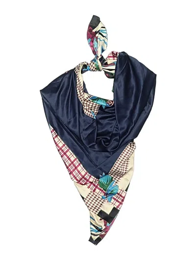 Pre-owned Unbranded Scarf In Blue