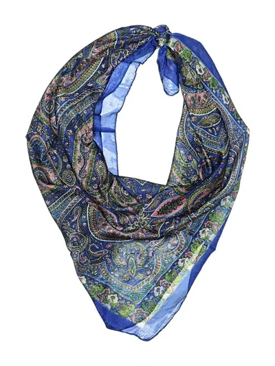 Pre-owned Unbranded Scarf In Blue