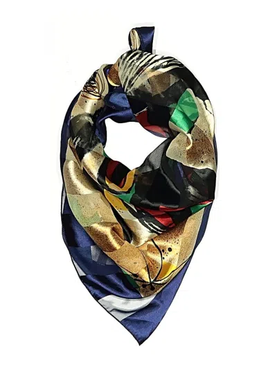 Pre-owned Unbranded Scarf In Blue