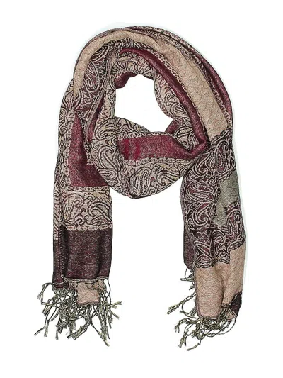 Pre-owned Unbranded Scarf In Burgundy