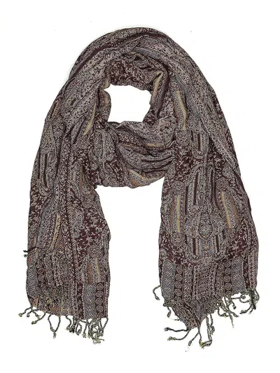 Pre-owned Unbranded Scarf In Burgundy