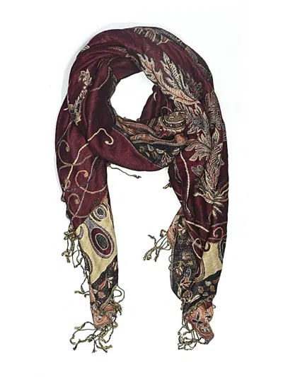 Pre-owned Unbranded Scarf In Burgundy