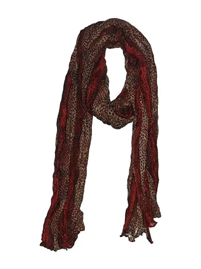Pre-owned Unbranded Scarf In Burgundy