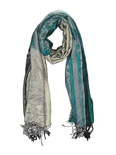 Pre-owned Unbranded Scarf In Teal