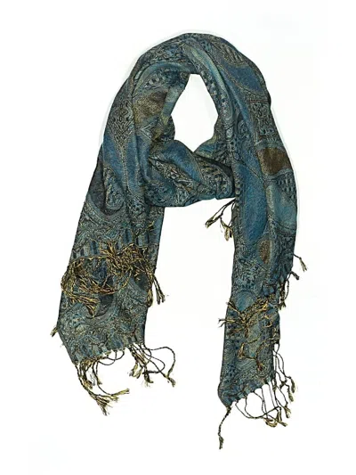Pre-owned Unbranded Scarf In Teal