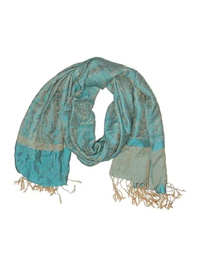 Pre-owned Unbranded Scarf In Teal