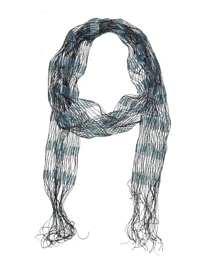 Pre-owned Unbranded Scarf In Teal