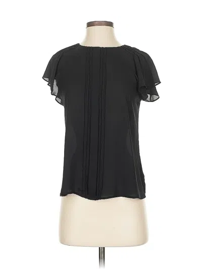 Pre-owned Unbranded Short Sleeve Blouse In Black