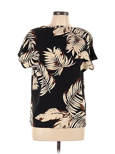 Pre-owned Unbranded Short Sleeve Blouse In Black