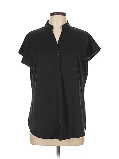 Pre-owned Unbranded Short Sleeve Blouse In Black