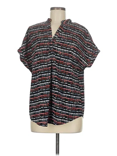 Pre-owned Unbranded Short Sleeve Blouse In Black