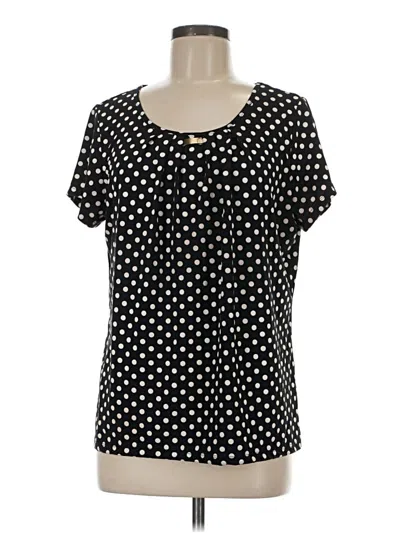 Pre-owned Unbranded Short Sleeve Blouse In Black