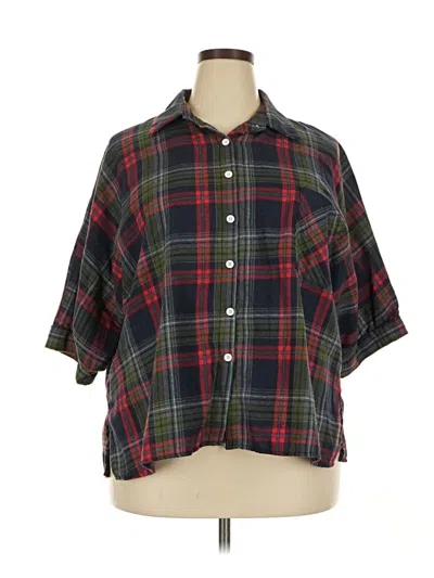 Pre-owned Unbranded Short Sleeve Blouse In Black