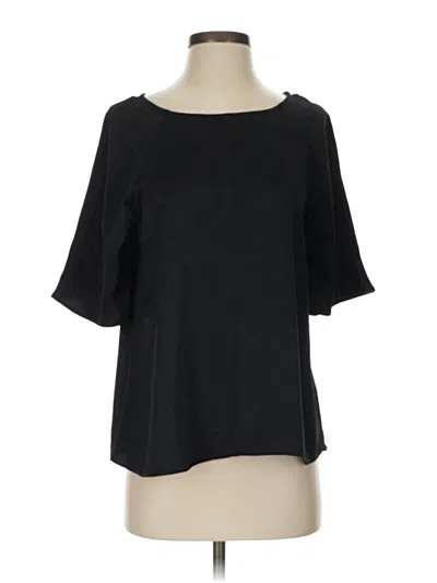 Pre-owned Unbranded Short Sleeve Blouse In Black