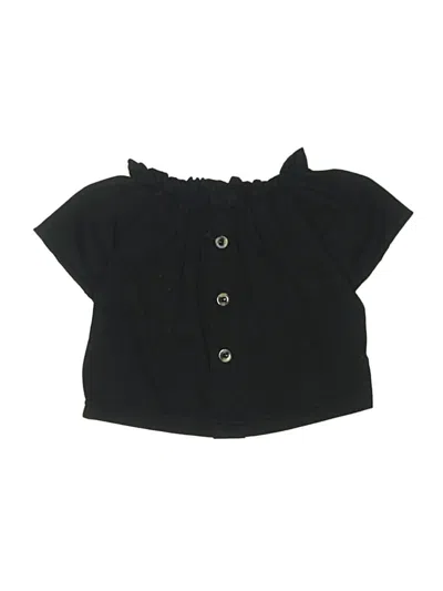 Pre-owned Unbranded Kids' Short Sleeve Blouse In Black