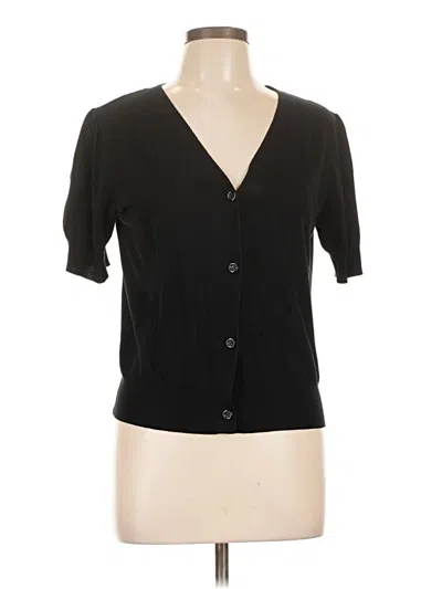Pre-owned Unbranded Short Sleeve Blouse In Black
