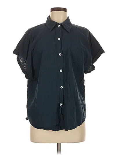 Pre-owned Unbranded Short Sleeve Blouse In Black