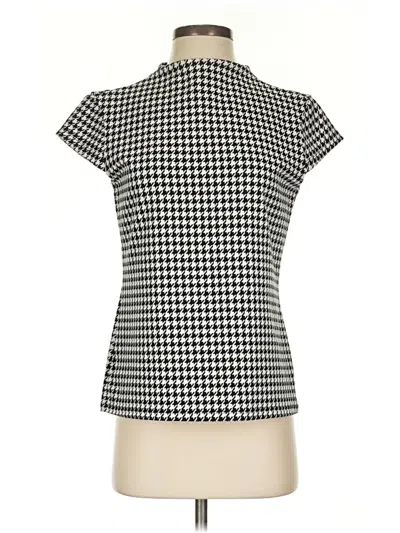 Pre-owned Unbranded Short Sleeve Blouse In Black