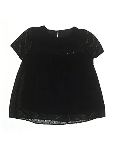 Pre-owned Unbranded Kids' Short Sleeve Blouse In Black