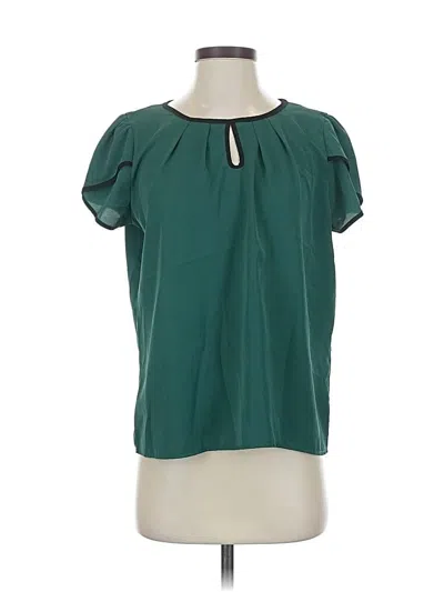 Pre-owned Unbranded Short Sleeve Blouse In Blue