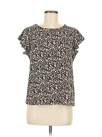 Pre-owned Unbranded Short Sleeve Blouse In Brown