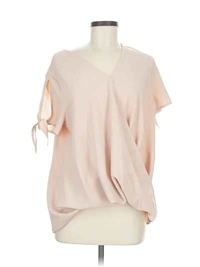 Pre-owned Unbranded Short Sleeve Blouse In Brown