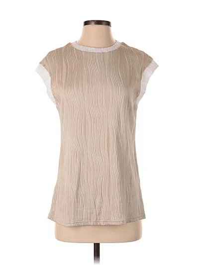 Pre-owned Unbranded Short Sleeve Blouse In Brown
