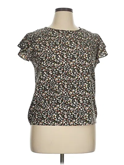 Pre-owned Unbranded Short Sleeve Blouse In Brown