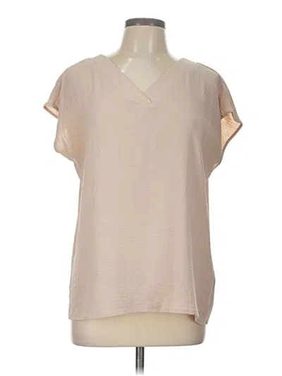 Pre-owned Unbranded Short Sleeve Blouse In Brown