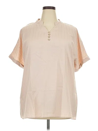 Pre-owned Unbranded Short Sleeve Blouse In Brown