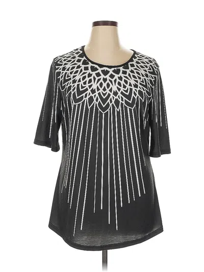 Pre-owned Unbranded Short Sleeve Blouse In Gray