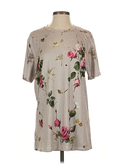 Pre-owned Unbranded Short Sleeve Blouse In Gray