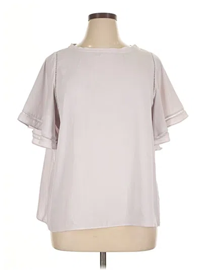Pre-owned Unbranded Short Sleeve Blouse In Gray