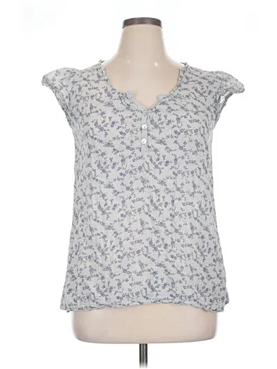 Pre-owned Unbranded Short Sleeve Blouse In Gray