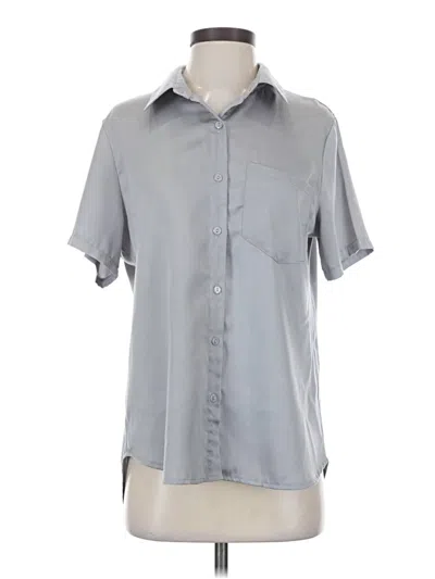Pre-owned Unbranded Short Sleeve Blouse In Gray