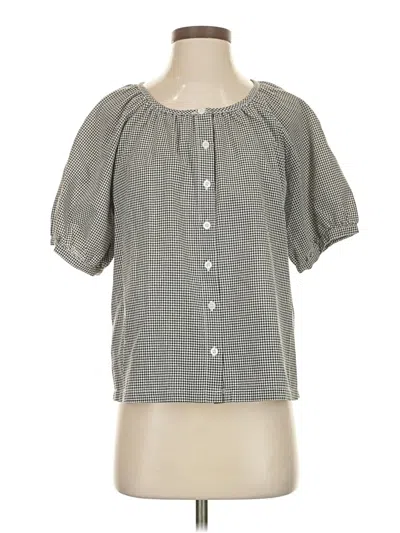 Pre-owned Unbranded Short Sleeve Blouse In Gray